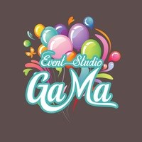 Логотип компании GaMa event-studio, праздничное агентство